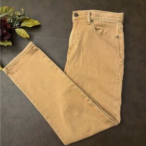 NWOT GAP GapFlex Straight-Leg Tan Pants; Size 30W x 30L